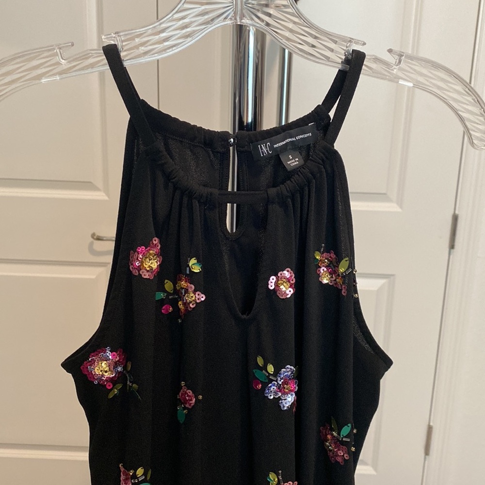 INC Sequin Floral Tank Top - Picture 2 of 4